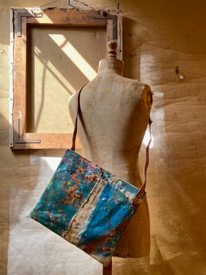 Image of one of a kind painting bag - splatter