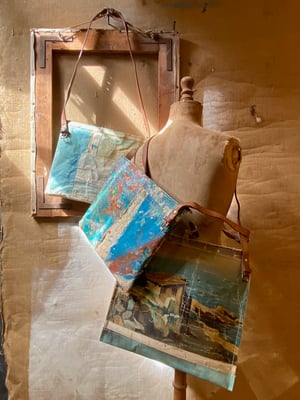 Image of one of a kind painting bag - splatter