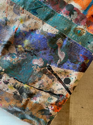 Image of one of a kind painting bag - splatter