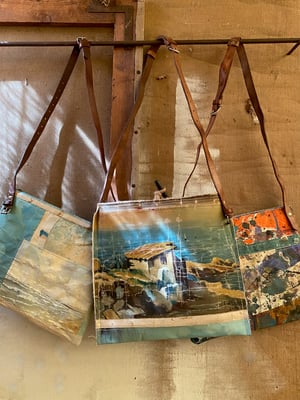 Image of one of a kind painting bag - splatter