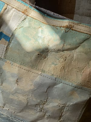Image of one of a kind painting bag - at the sea