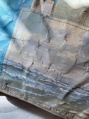 Image of one of a kind painting bag - at the sea