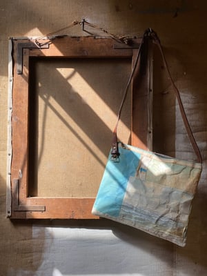 Image of one of a kind painting bag - at the sea