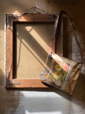 Image of one of a kind painting bag - bloemen