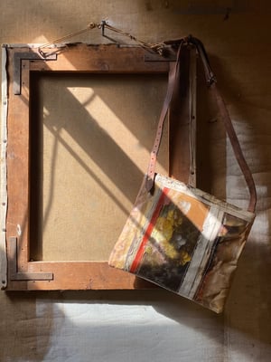 Image of one of a kind painting bag - bloemen