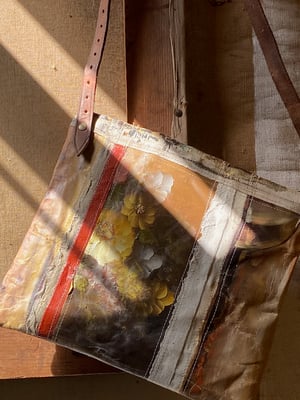 Image of one of a kind painting bag - bloemen