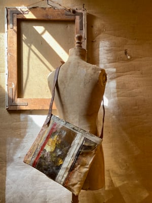 Image of one of a kind painting bag - bloemen
