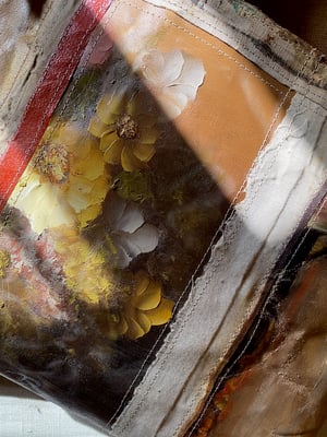 Image of one of a kind painting bag - bloemen