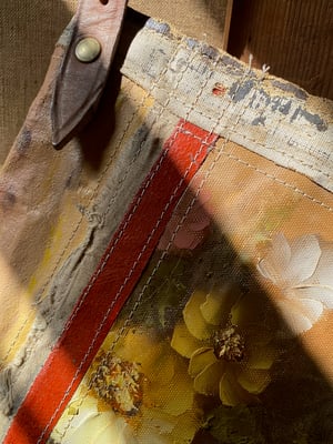Image of one of a kind painting bag - bloemen
