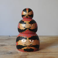 Image 1 of three daruma stack (blue dots)