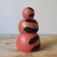 Image 4 of three daruma stack (blue dots)