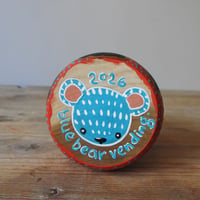 Image 5 of three daruma stack (blue dots)