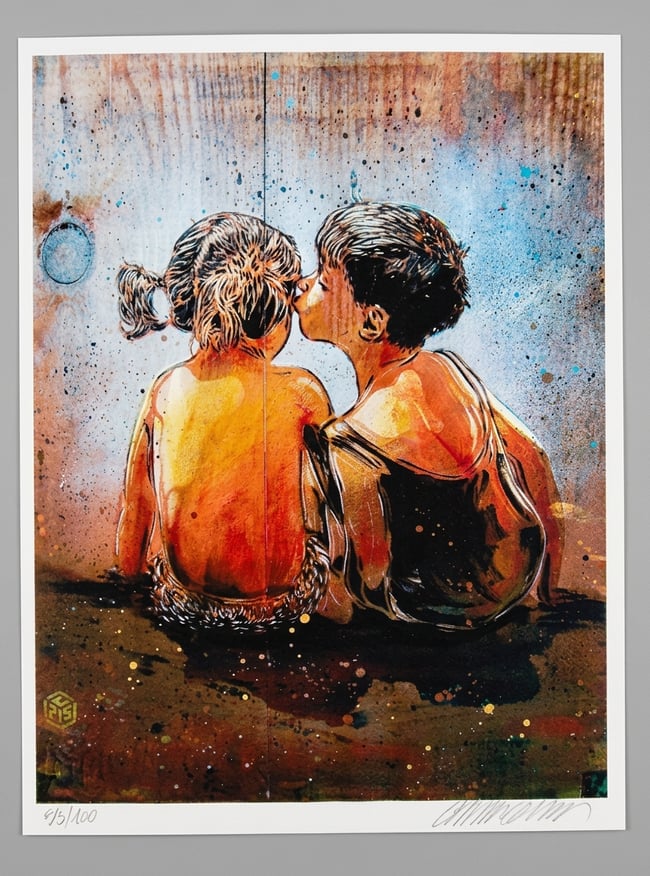 C215 Christian Guémy Premier Baiser Digigraphie