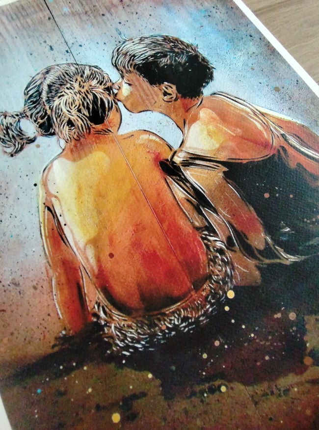 C215 Christian Guémy Premier Baiser Digigraphie