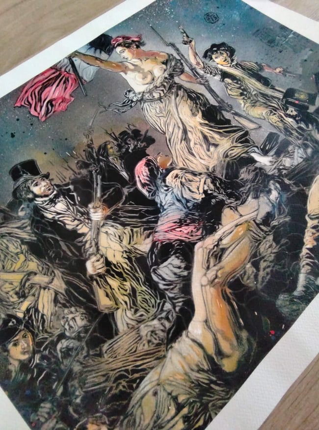 C215 Christian Guémy La Liberté Guidant Le Peuple Digigraphie XL