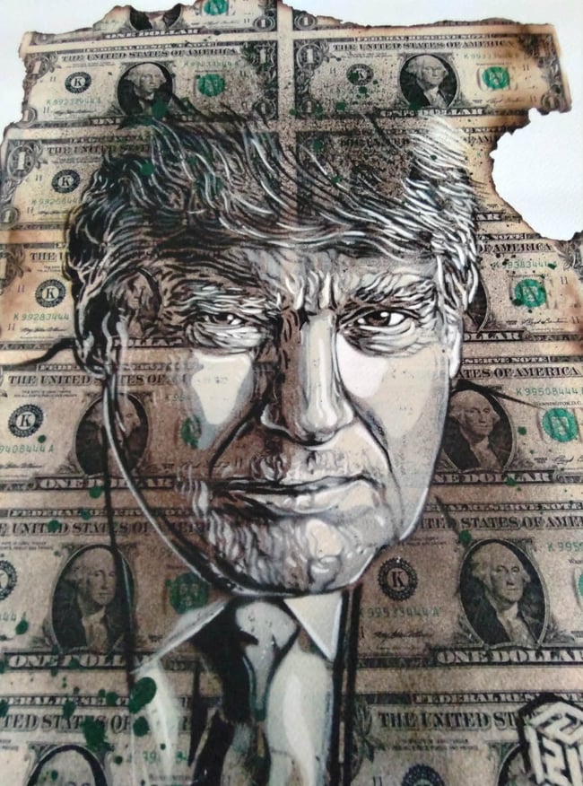 C215 Christian Guémy Pyromaniac Trump Donald XL Digigraphie