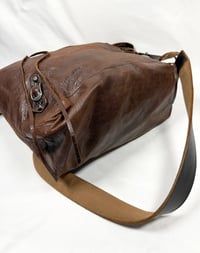 Image 7 of Balenciaga 'The Day' Moto Leather Hobo Bag