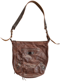 Image 1 of Balenciaga 'The Day' Moto Leather Hobo Bag