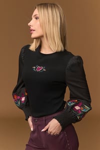 Image 3 of Top Black boho Minueto