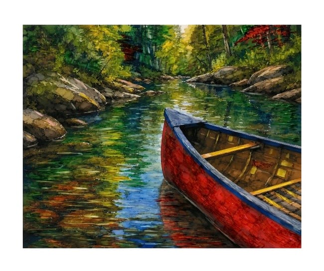 Red Canoe (A Print)