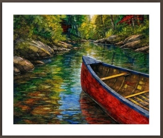 Red Canoe (A Print)