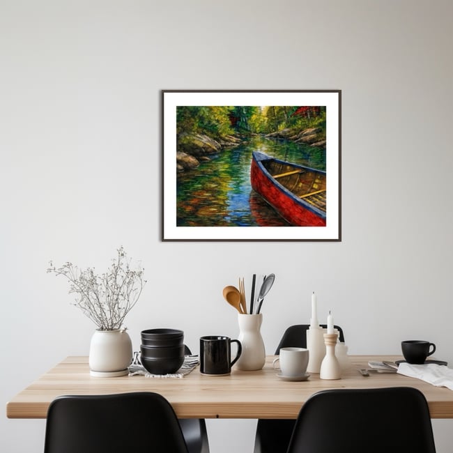 Red Canoe (A Print)