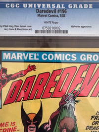 Image 2 of Daredevil #196 (1983) CGC 8.0 Graded Marvel Comic | 1st Daredevil & Wolverine Meeting Key Issue