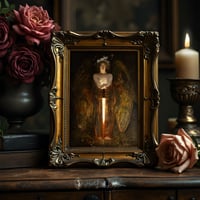 Image 2 of Angel with the Flaming Sword – Dark Gothic Angel Art Print