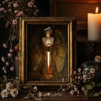 Image 4 of Angel with the Flaming Sword – Dark Gothic Angel Art Print