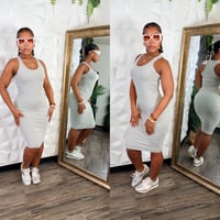 Image 1 of Race back fitted Dress (available in black) 