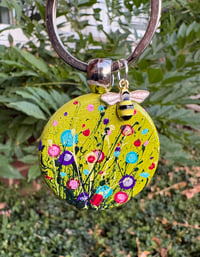 Image 1 of 'Bubbles' Hand-painted Keyring Pendant