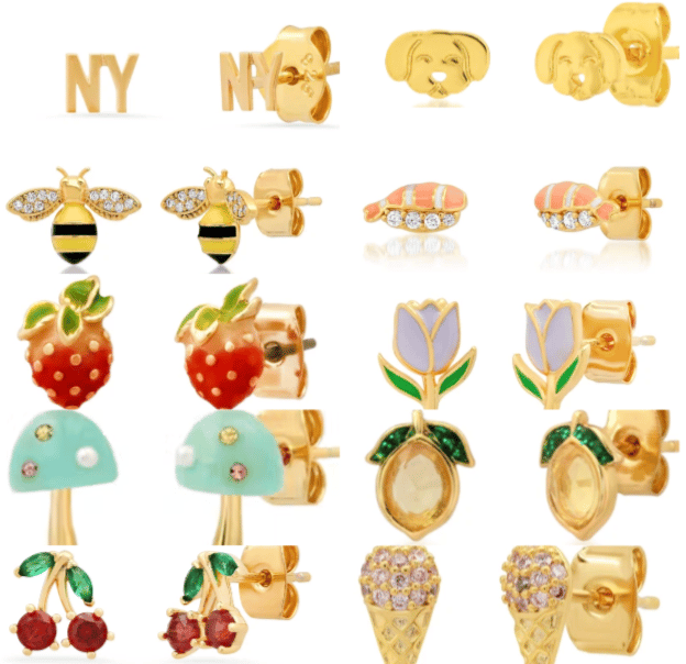14 kt Gold Plated Studs - Image 1 of 11