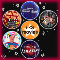 Image 1 of Movie Lover Button Badges