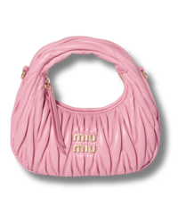 Wander matelassé nappa leather hobo mini-bag