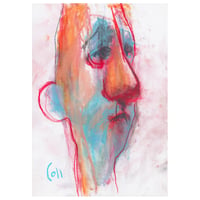 Image 1 of Observed - Sketchbook Drawing in Soft Pastels on Paper 