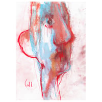 Image 1 of Observance - Sketchbook Drawing in Soft Pastels on Paper 
