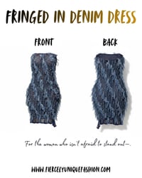 Fringed In Denim Dress