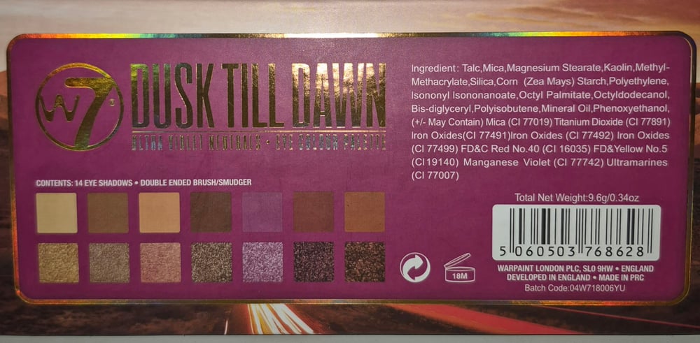 Image of Dusk Till Dawn Eyeshadow Single Palette 