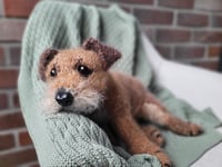 Image 1 of Terrier "Nala" — Hand-Knitted Wool Dog.