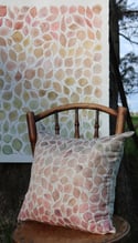 Earthy Tones Eucalyptus Leaves Belgian Cotton Linen Cushion Cover