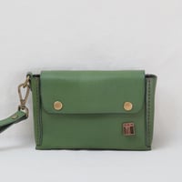 Image 1 of Mini Wristlet in sage green