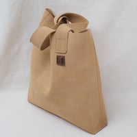 Image 4 of Slouchy Large Suede Tote in butter