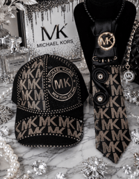 Image 5 of Black Luxe Cap and Tie Set