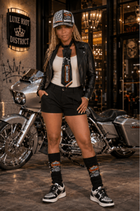 Image 2 of Moto Luxe Cap Sock and Tie Set