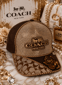 Image 2 of Brown Rhinestone Cap and Tie Set