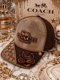 Image 5 of Brown Rhinestone Cap and Tie Set