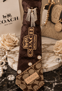 Image 4 of Brown Rhinestone Cap and Tie Set