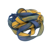 Image 6 of 1PC. ROYAL  42" Hand Dyed Finished Edge Silk Wrist Wrap Bracelet/Jewelry/...