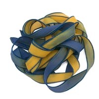 Image 1 of 1PC. ROYAL  42" Hand Dyed Finished Edge Silk Wrist Wrap Bracelet/Jewelry/...