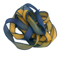 Image 2 of 1PC. ROYAL  42" Hand Dyed Finished Edge Silk Wrist Wrap Bracelet/Jewelry/...